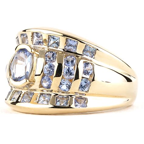 wide channel set sapphire ring